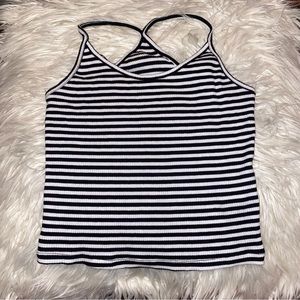 Black and white striped tank top